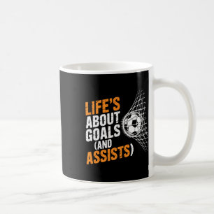Fußball Sport Vintage Fußball Leben Über Tore An Kaffeetasse