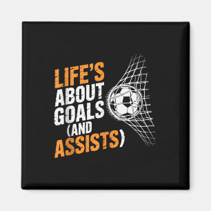Fußball Sport Vintage Fußball Leben Über Ziele An Magnet