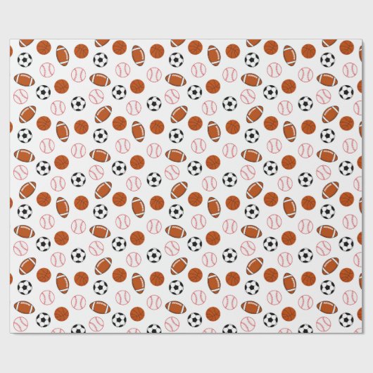 Fußball-Sportart Geschenkpapier (Flach)