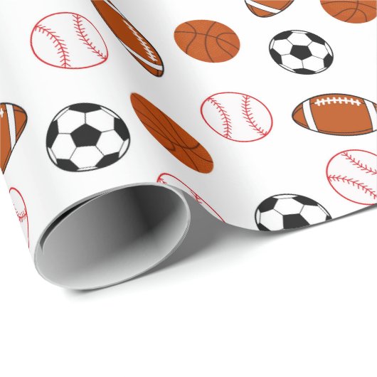 Fußball-Sportart Geschenkpapier (Rolleneckpunkt)
