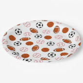 Fußball-Sportart Pappteller (Schrägansicht)