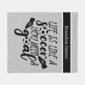 Fußball-Sportarten mit coolem Namen Fleecedecke (Vorderseite (Horizontal))