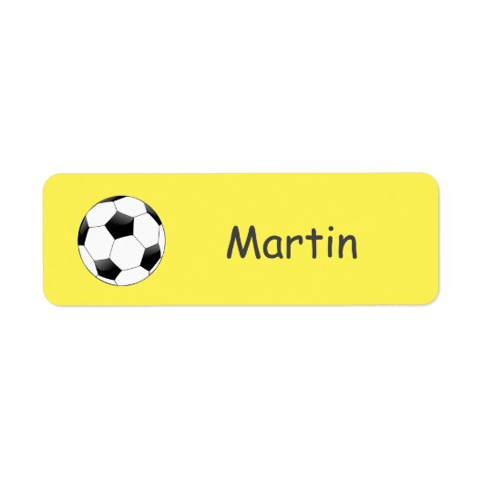 Fußball-Sportbezeichnung Kinder-Label (Vorne)