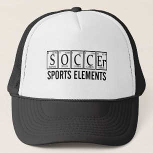 Fußball-Sportelemente-Mütze Truckerkappe