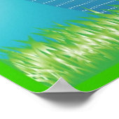 Fußball-Sportjungen oder Mädchen Name Kunst drucke (Ecke)