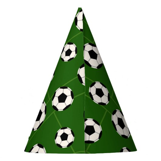 Fußball-Sportmuster Party Spaß Hut Partyhütchen (Rückseite)