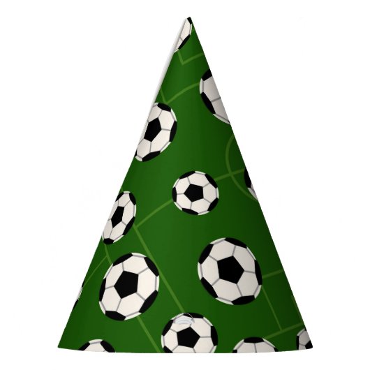Fußball-Sportmuster Party Spaß Hut Partyhütchen (Links)