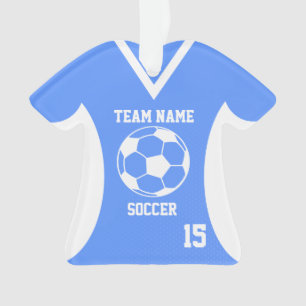 Fußball Sports Jersey Blue mit Foto Ornament