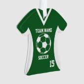 Fußball Sports Jersey Green mit Foto Ornament (Vorderseite)