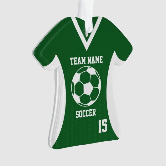 Fußball Sports Jersey Green mit Foto Ornament (Vorderseite)