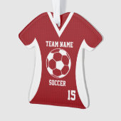 Fußball Sports Jersey Red mit Foto Ornament (Vorderseite)