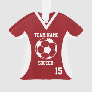 Fußball Sports Jersey Red mit Foto Ornament