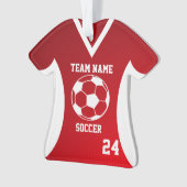 Fußball Sports Jersey Red mit Foto Ornament (Vorderseite)