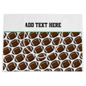 Fußball-Sportteam Spieler Fan Brown Green White Große Geschenktüte (Vorderseite)