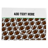 Fußball-Sportteam Spieler Fan Brown Green White Große Geschenktüte (Rückseite)