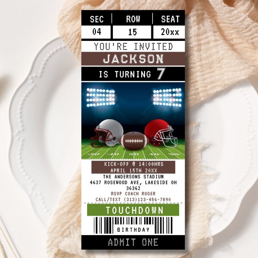 Fußball-SportTicket Einladung zum Geburtstag