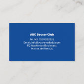 Fußball-Sporttrainer Visitenkarte (Rückseite)