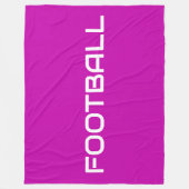 FUSSBALL Sporty Moderner Text auf Magenta Rosa Fleecedecke (Vorderseite)