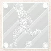 Fußball Sprachen Glas Untersetzer (Rückseite)