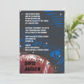 Fußball Spritzer Bar Mitzvah Einladung (Stehend Vorderseite)