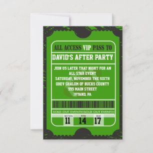 Fußball-Spritzer Bar Mitzvah Party Card Einladung