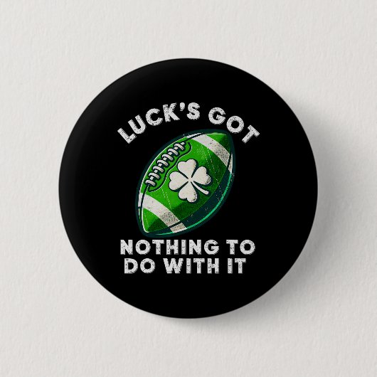 Fußball St Patrick's Day Jungen Männer St Paddys T Button (Vorderseite)