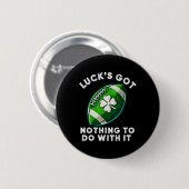Fußball St Patrick's Day Jungen Männer St Paddys T Button (Vorne & Hinten)
