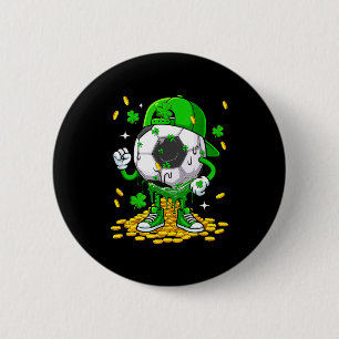 Fußball St. Patricks Day Spieler Lustiges Kostüm Button