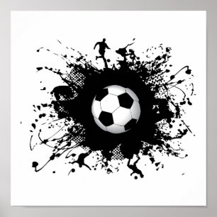 Fußball-städtische Art Poster