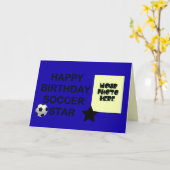 Fußball-Star Geburtstag Karte (Gelbe Blume)