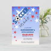 Fußball-Star Geburtstagsparty Ankündigung (Stehend Vorderseite)