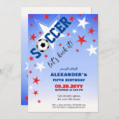 Fußball-Star Geburtstagsparty Ankündigung (Vorne/Hinten)