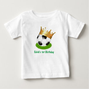 Fußball-Star King ONE 1. Geburtstagsfeier Maßgesch Baby T-shirt