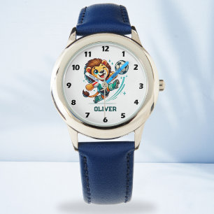 Fußball-Star Süßer Löwe Armbanduhr
