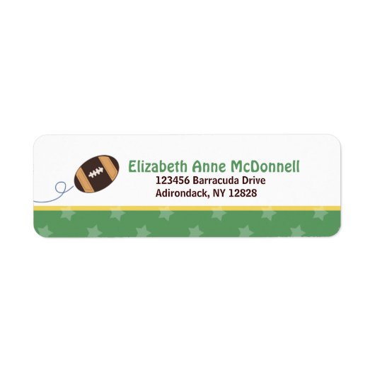 Fußball-Star-Thema Sport Custom Address Labels (Vorne)