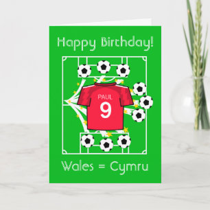 Fußball-Star Wales Cymru Karte