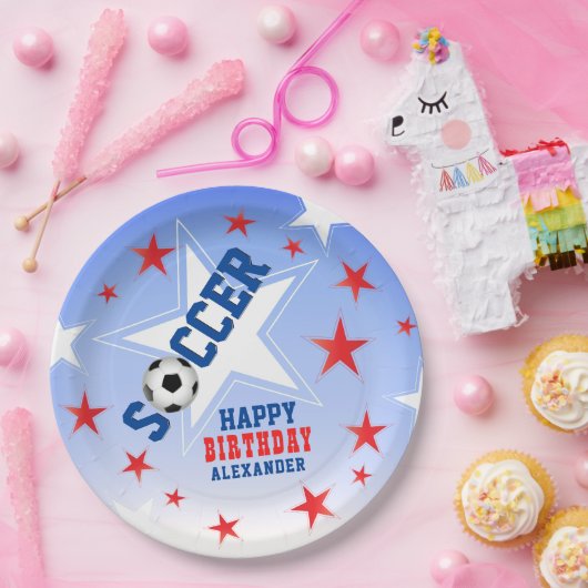 Fußball-Starparty Pappteller (Party)