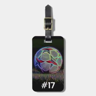 Fußball Stars Ball Grafik, Bag Tag Gepäckanhänger
