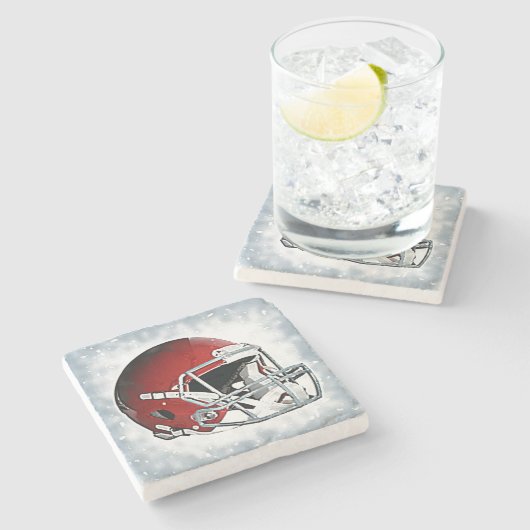 Fußball Steinuntersetzer (Seitenansicht)