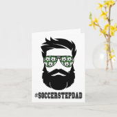Fußball Stepdad mit Bart Step Vater Step Karte (Gelbe Blume)