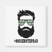 Fußball Stepdad mit Bart Step Vater Step Magnet (Vorne)