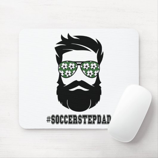 Fußball Stepdad mit Bart Step Vater Step Mousepad (Mit Mouse)