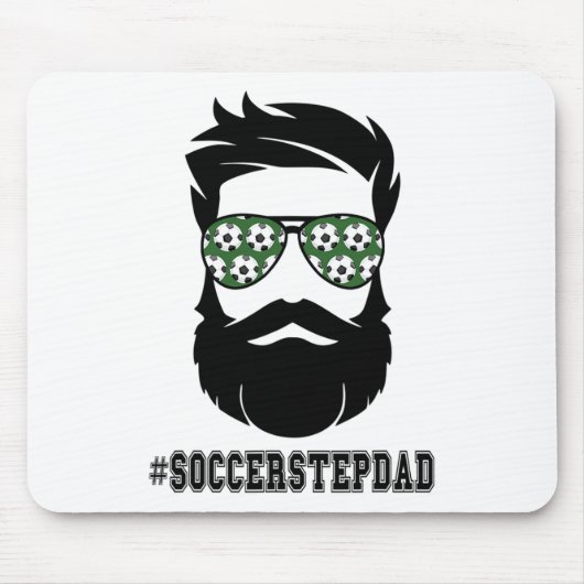 Fußball Stepdad mit Bart Step Vater Step Mousepad (Vorne)