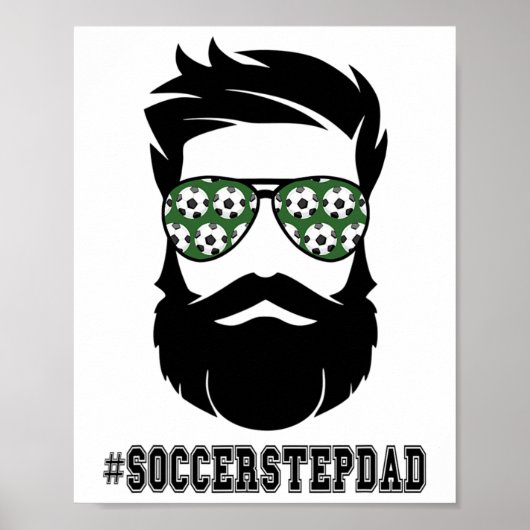 Fußball Stepdad mit Bart Step Vater Step Poster (Vorne)