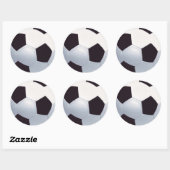 Fußball-Sticker Runder Aufkleber (Blatt)