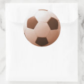 Fußball-Sticker Runder Aufkleber (Tasche)