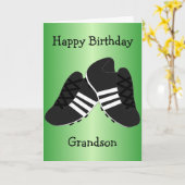Fußball Stiefel Personalisiert Grandson Geburtstag Karte (Gelbe Blume)