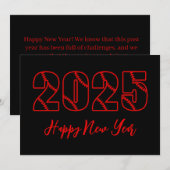 Fußball Stil einfach glückliche neue Jahre Karten  (Vorne/Hinten)