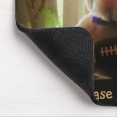 Fußball Stofftier-Hase mit Ihrem Text Mousepad (Ecke)