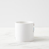 Fußball-Strichmännchen Blau Espressotasse (Vorderseite)